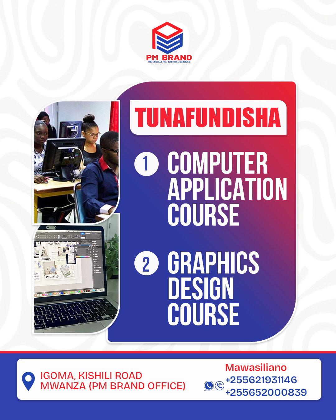 Graphics design and computer application course
